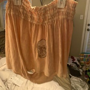 Super soft loungewear shorts! Cute embellished skull with crystals